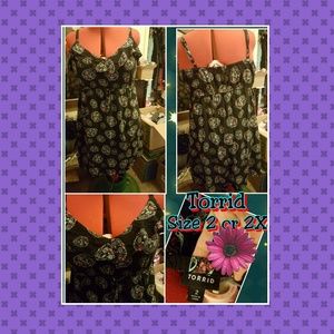 Torrid Size 2 Sugar Skull Challis Dress